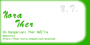 nora ther business card